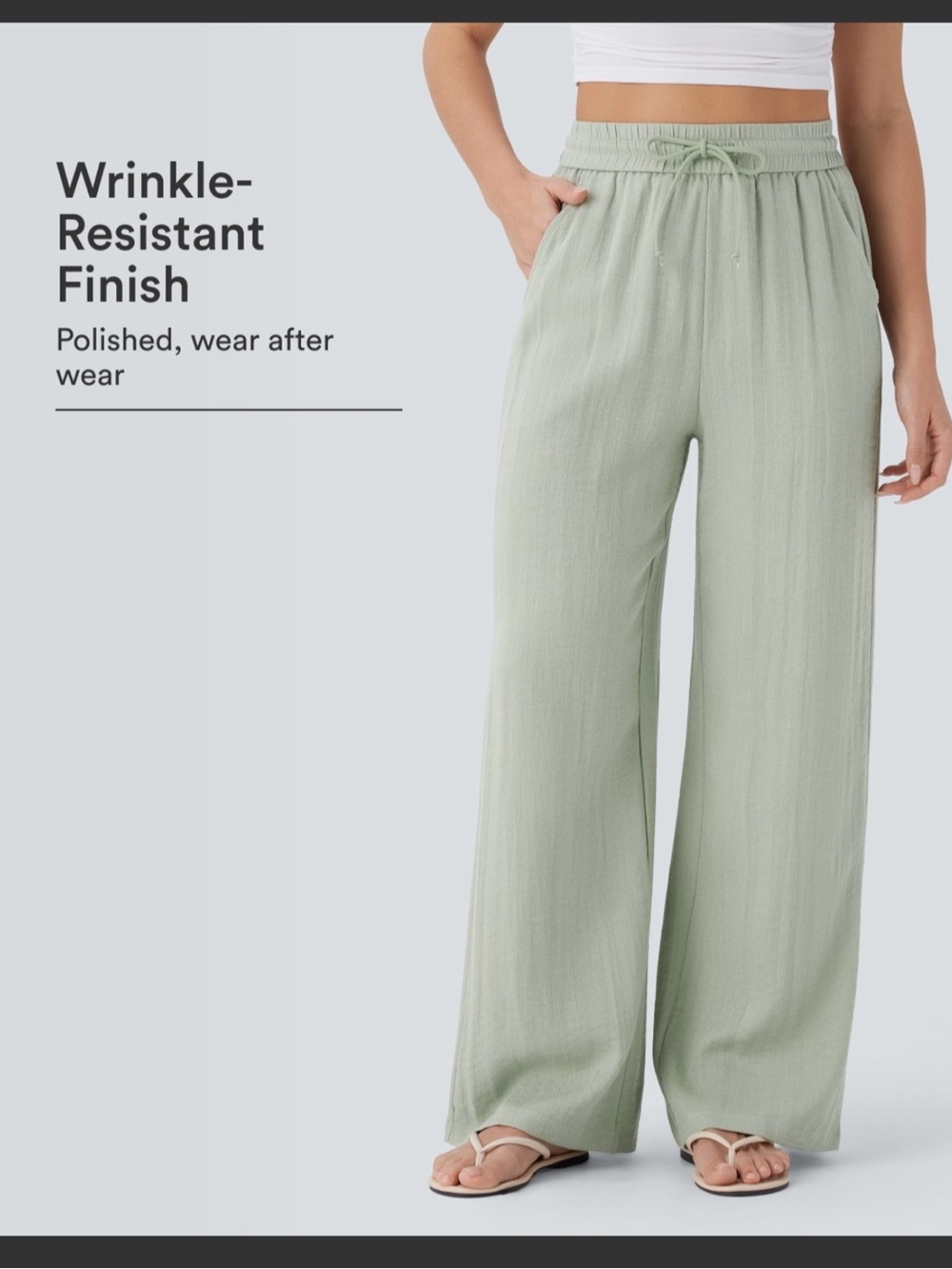Linen pants wrinkle resistant